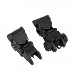 Tactical Polymer Flip up Front and Rear Sight BLACK
